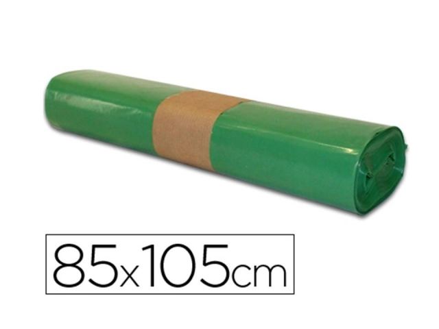 PAQ. 10 BOLSAS BASURA INDUSTRIAL 85X105 VERDE