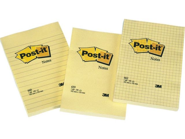 POST-IT XXL P.6 BLOC NOTAS 102X152 AM RAYADO 660-S