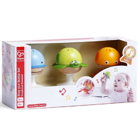 JUEGO DE SONAJEROS ADHESIVOS E0330 (HAPE)