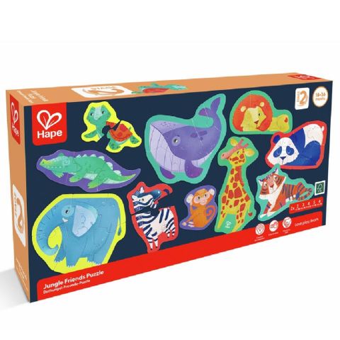 PUZZLE AMIGOS DE LA JUNGLA E1647 (HAPE)