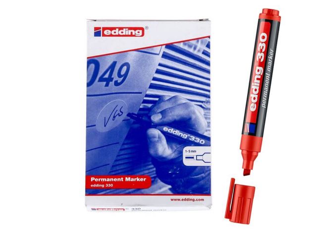 (CJ.10) EDDING 330-02 PERMA PTA BISEL 1-5MM ROJO 