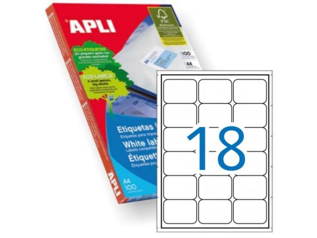 APLI C.100H A4  ETIQUETAS   63.5X46.6 2415