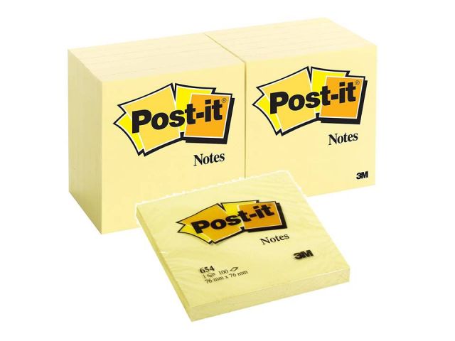 POST-IT P.12 BLOC NOTAS AMARILLAS 76X76 654