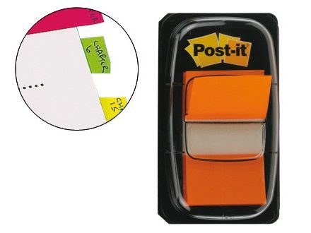 POST-IT INDEX DISPENSADOR 50 MED NARANJA 680-4