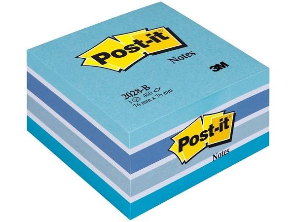 POST-IT CUBO NOTAS 76X76 450H AZUL PASTEL 2028B