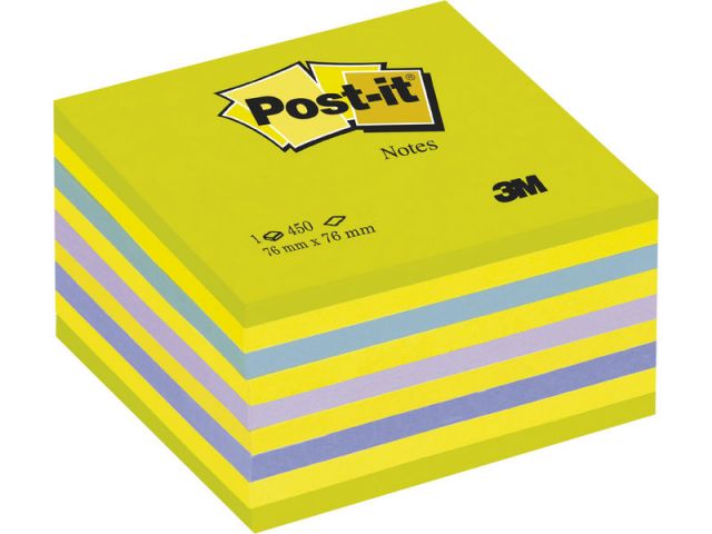 POST-IT CUBO NOTAS 76X76 450H VERDE/AZUL 2028NB