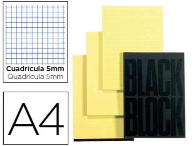 EXA BLOCK PAPEL AMARILLO A4 5X5 5700E