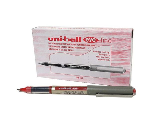 (CJ.12) UNI ROLLER TINTA LIQ 0.7MM ROJO UB-157