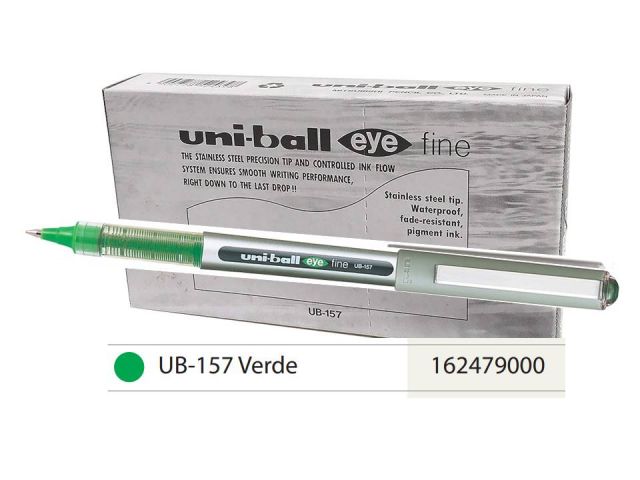 (CJ.12) UNI ROLLER TINTA LIQ 0.7MM VERDE UB-157