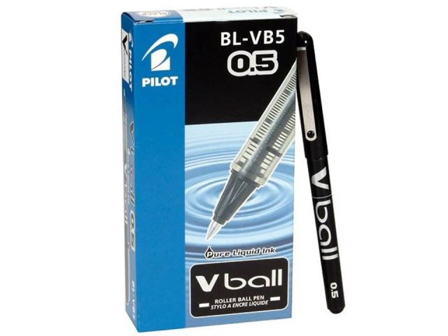 (CJ.12) PILOT ROLLER V-BALL 0.5MM NEGRO BL-VB5-B