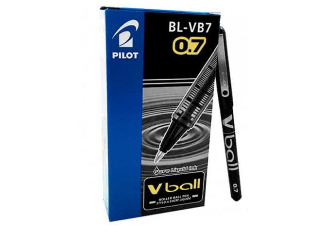 (CJ.12) PILOT ROLLER V-BALL 0.7MM NEGRO BL- VB7 B