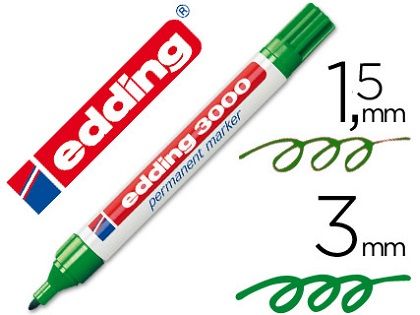 EDDING 3000-04 MARC PERMANENTE PTA RED. VERDE 