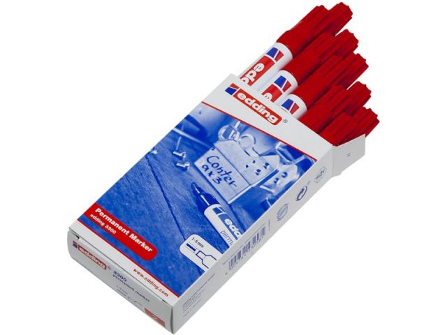 (CJ.10) EDDING 3300-02 PERMANE PTA BIS 1-5MM ROJO 