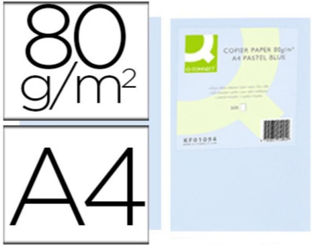 PAPEL COLOR Q-C A4 80GR CELESTE PAQ.500 H.