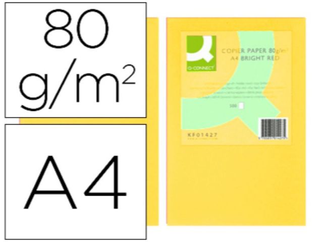 PAPEL COLOR Q-C A4 80GR AMARILLO PAQ.500 H.