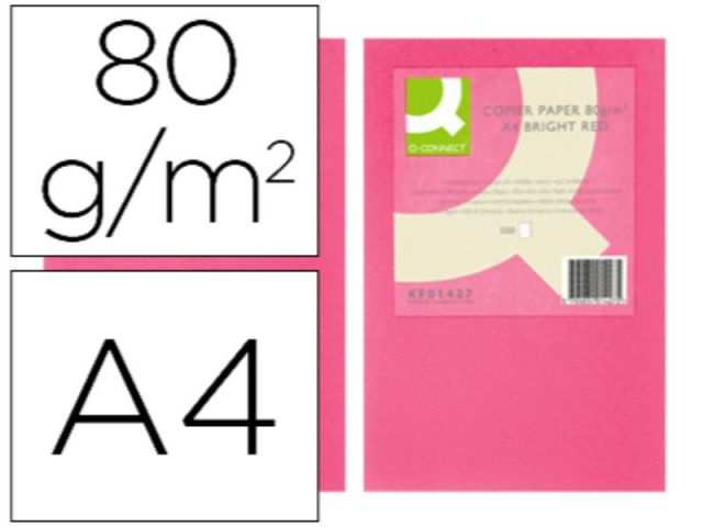 PAPEL COLOR Q-C A4 80GR ROSA INTENSO PAQ.500 H.