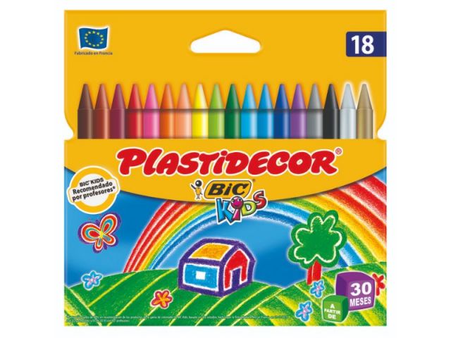 BIC PLASTIDECOR ESTUCHE 18 CERAS 875771