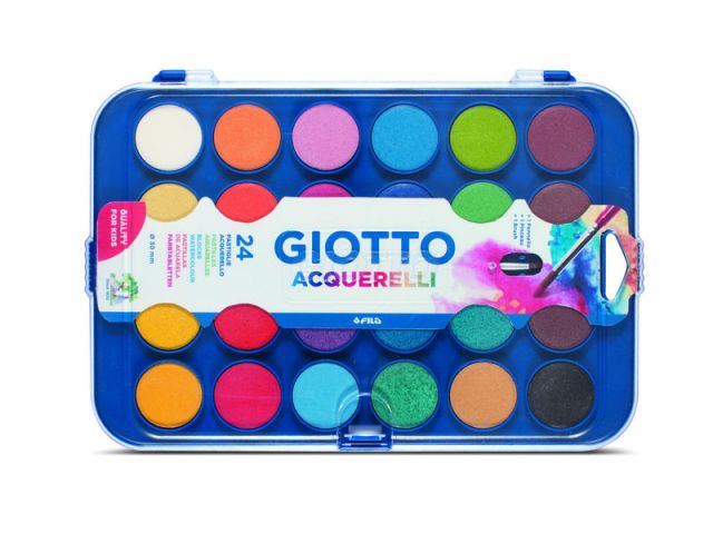 GIOTTO EST 24 ACUARELAS 30MM DIAM + PINCEL 352400