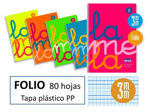 CUADERNO LAMELA PP FOLIO FLUOR C3 SURT 7FTP003S.