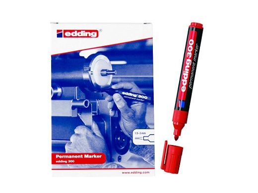 EDDING 300-02 PERMAN PTA RED 1.5-3MM ROJO