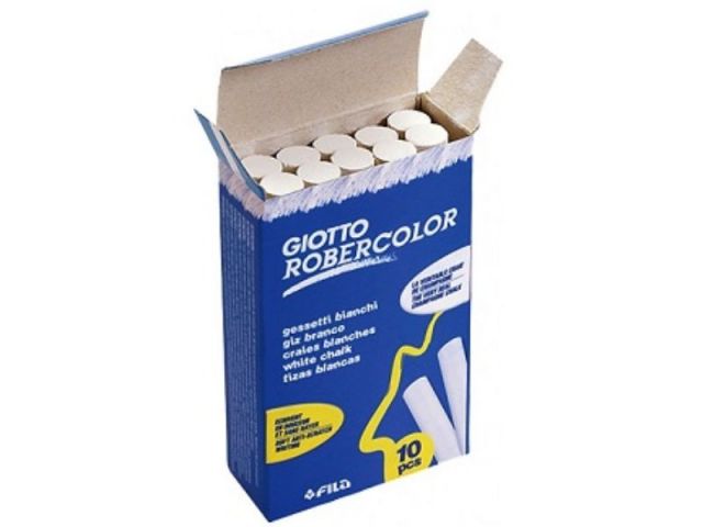 GIOTTO ROBERCOLOR CAJA 10 TIZAS BLANCAS 538700