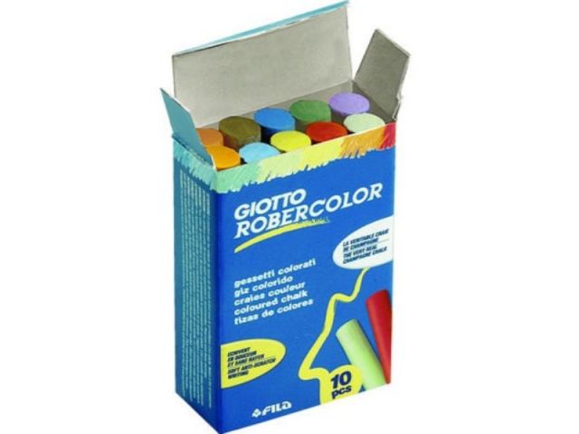 GIOTTO ROBERCOLOR CAJA 10 TIZAS COLORES S 538900