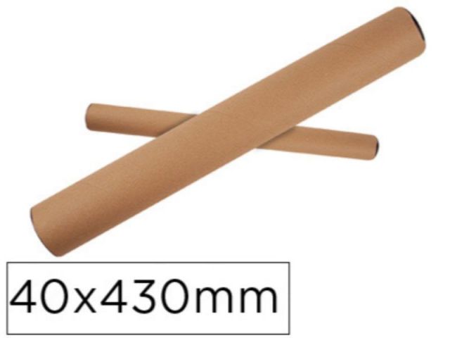 TUBO CARTON TAPA PLASTICO 43CMx4CM 