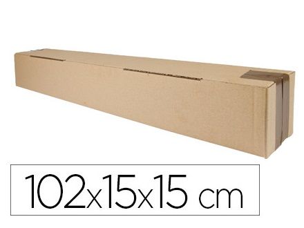 (PACK.5) CAJAS EMBALAJE CARTON TUBO 102x15x15cm 