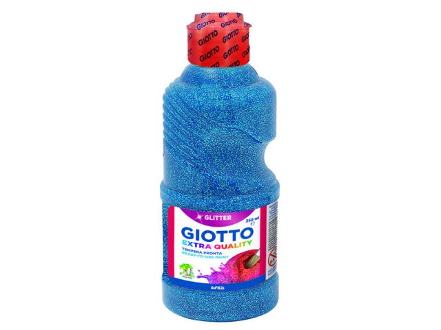 GIOTTO BOTE TÉMPERA 250ML AZUL GLITTER 531204