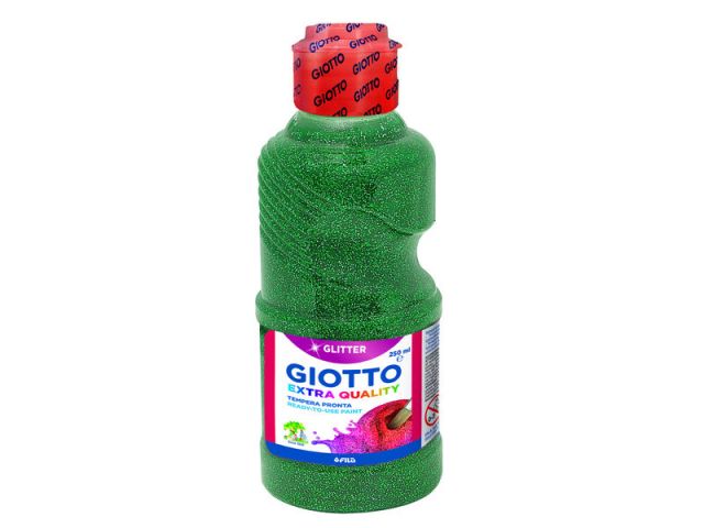 GIOTTO BOTE TEMPERA 250ML VERDE GLITTER 531205