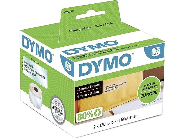 DYMO 1 ROLLO ETIQ LW 89X36 TRANSPARENTE S0722410