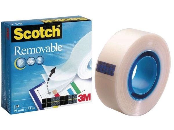 SCOTCH M CINTA ADHESIVA INVISIBLE REMOVIBLE 19X33 