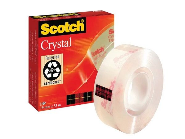 SCOTCH CINTA ADHESIVA SUPERTRANSP.19X33 CRYSTAL