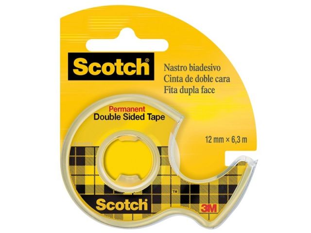 SCOTCH CINTA DOBLE CARA DISPENSAD 12mm x 6mt 136D