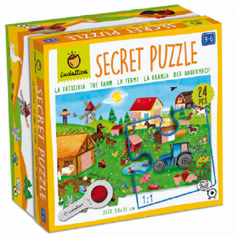 PUZZLE SECRETO 24 PIEZAS LA GRANJA LU20293 (LUDATTICA) 