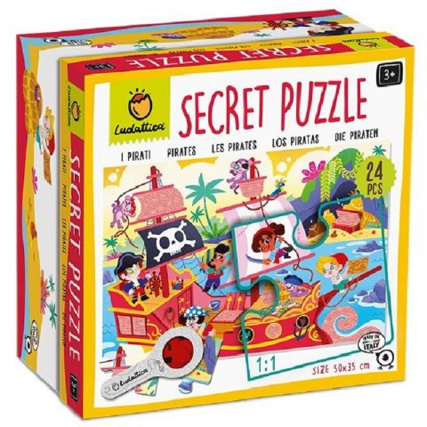 PUZZLE SECRETO 24 PIEZAS LOS PIRATAS LU21856 (LUDATTICA)