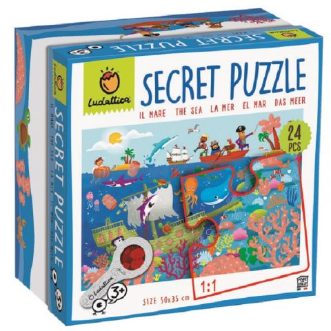 PUZZLE SECRETO 24 PIEZAS EL MAR LU21894 (LUDATTICA)