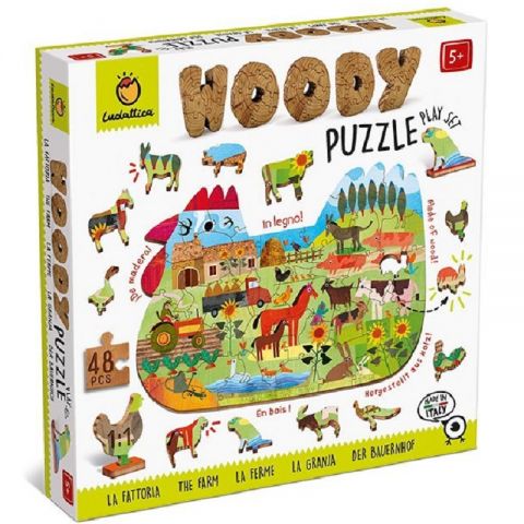 PUZZLE WOODY 48 PIEZAS LA GRANJA LU22167 (LUDATTICA)