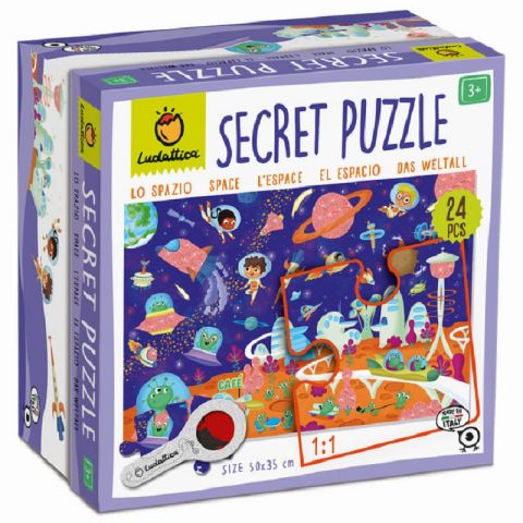 PUZZLE SECRETO 24 PIEZAS EL ESPACIO LU22365 (LUDATTICA)