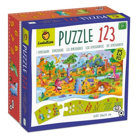 PUZZLE 123 LOS DINOSAURIOS 23874 (LUDATTICA)