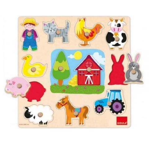  PUZZLE 12 PIEZAS SILUETA GRANJA 53025 (GOULA)