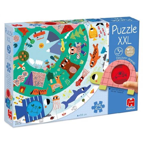 PUZZLE XXL 25 PIEZAS DESCUBRE ANIMALES 53177 (GOULA)