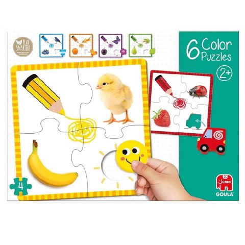 6 PUZZLE COLOR 24 PIEZAS 53475 (GOULA)