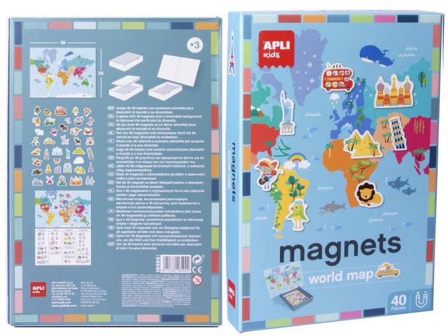 APLI JUEGO KIDS MAGNÉTICOS WORLD MAP 16494 PROMOC