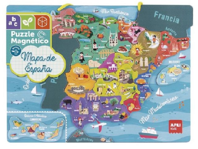 PUZZLE MAGNÉTICO ESPAÑA 50 PIEZAS 18893 (APLI KIDS)