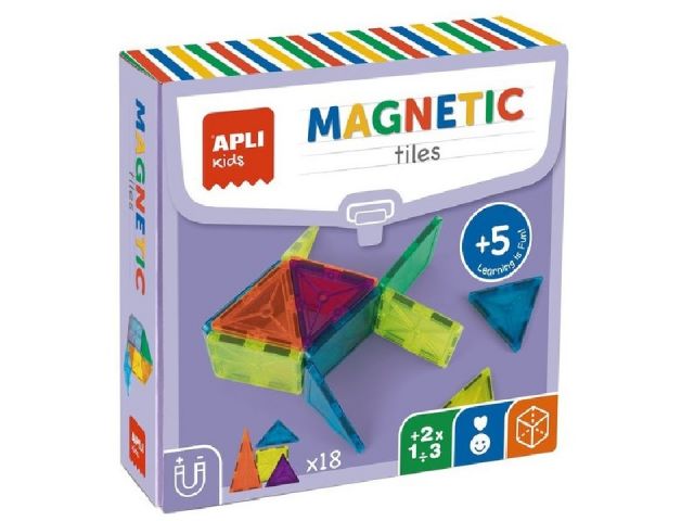 JUEGO PIEZAS MAGNÉTICAS TRANSPARENTES 19419 (APLI KIDS)