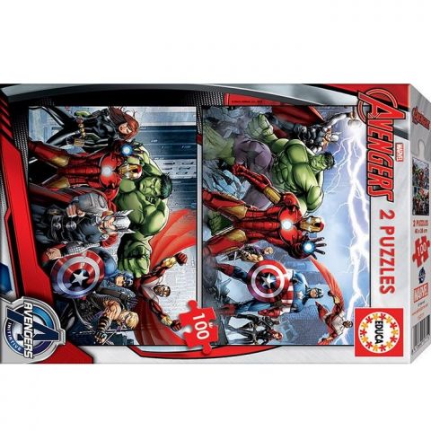 2 PUZZLES 100 PIEZAS AVENGERS 15771 (EDUCA)