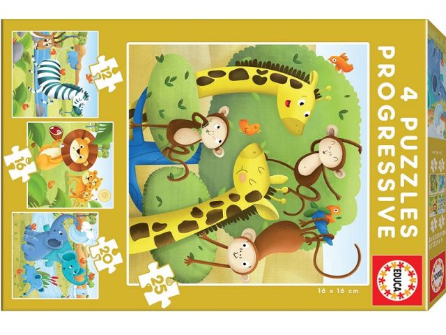 PUZZLE PROGRESIVOS ANIMALES SALVAJE 17147 (EDUCA)