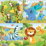 PUZZLE PROGRESIVOS ANIMALES SALVAJE 17147 (EDUCA)