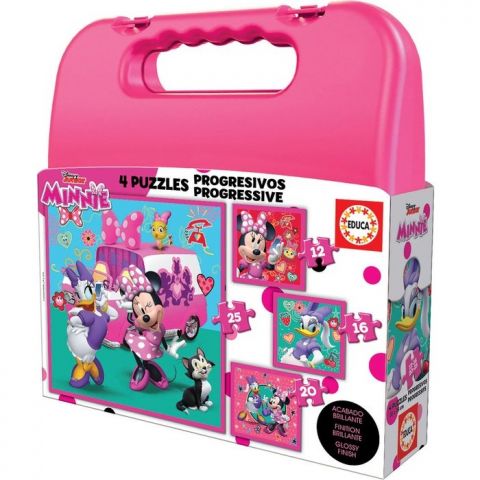 MALETA PUZZLE PROGRESIVOS MINNIE AYUDANTES FELICES 17638 (EDUCA)